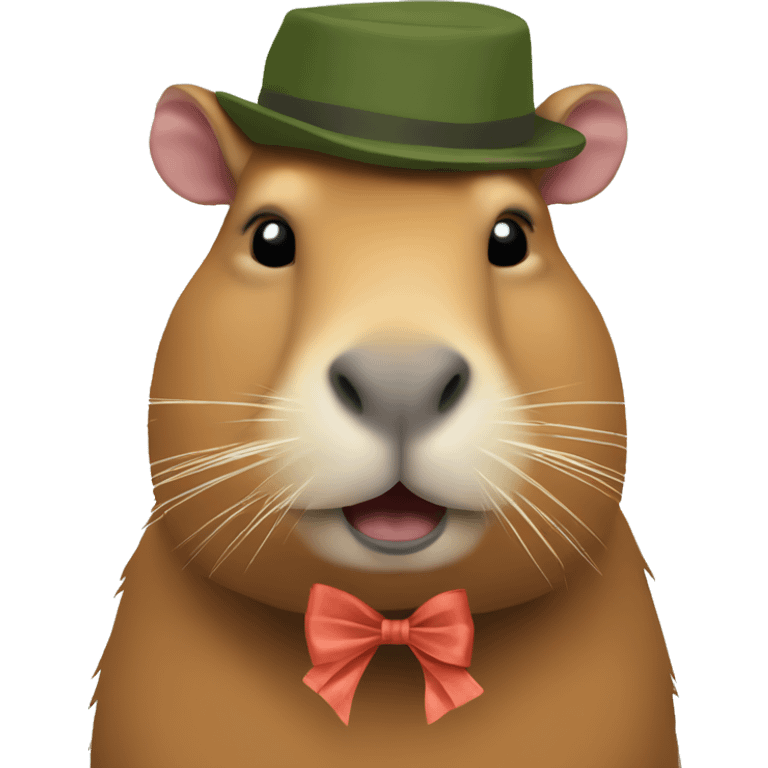 Capybara with bow emoji