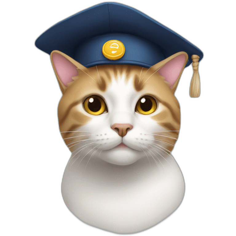 cat in the cap emoji