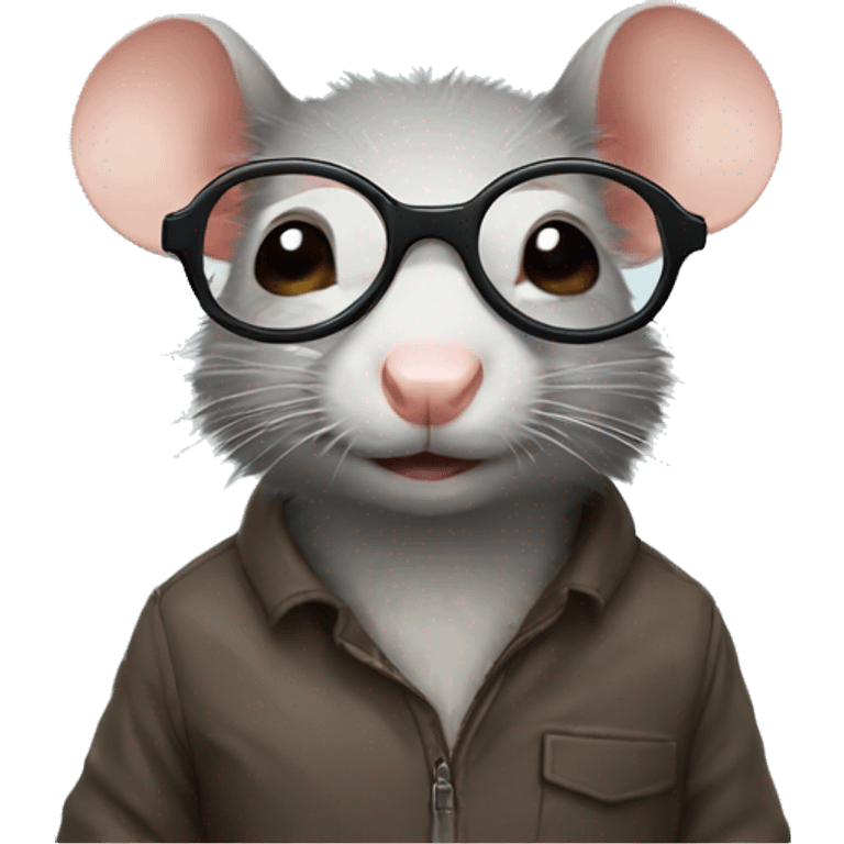 rat with glasses emoji