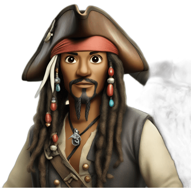 black pearl and jack sparrow emoji