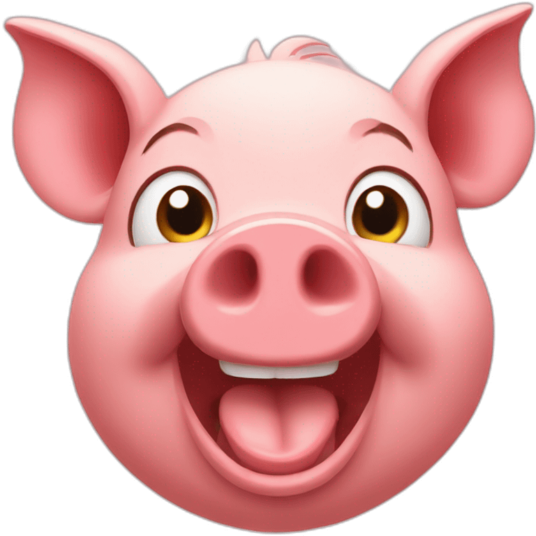 Pig laughing emoji