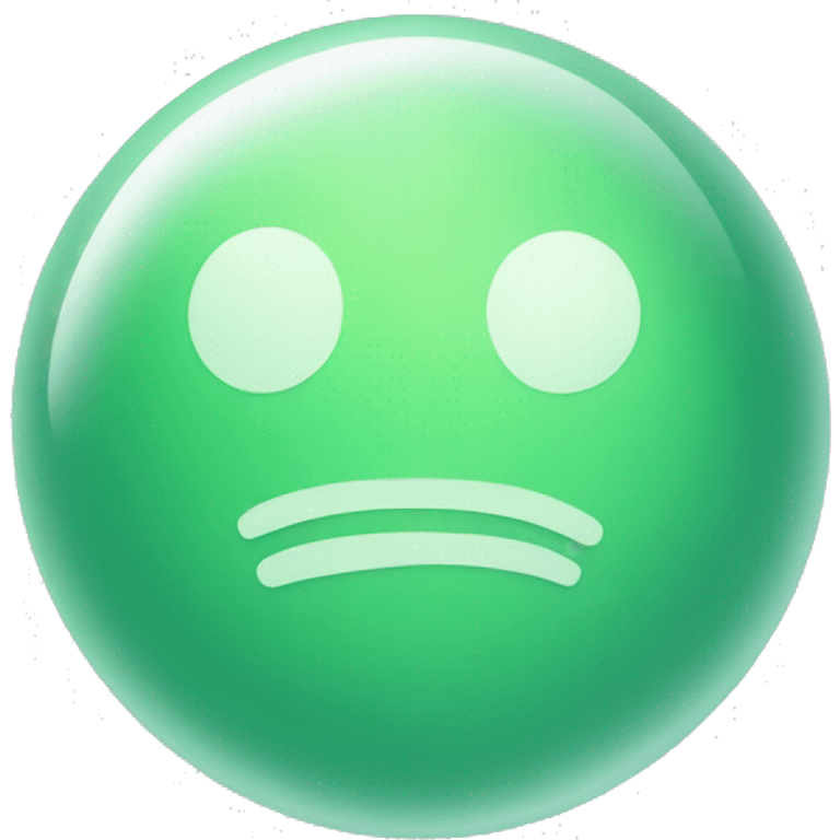 Notification emoji - a bubble for text (chat) in shades of green, with soft, current lines. emoji