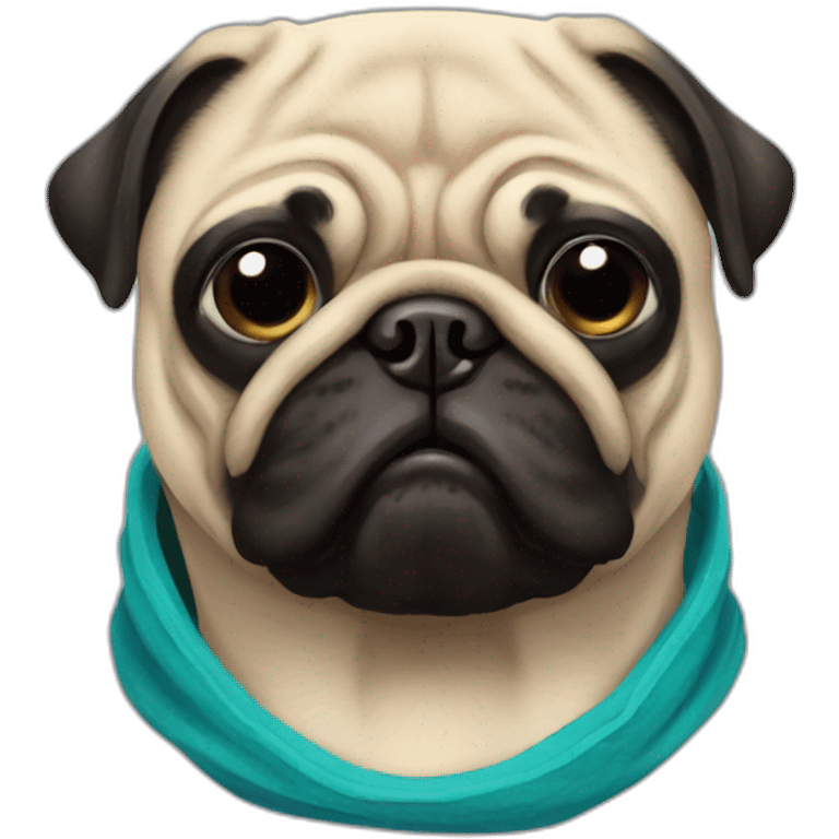 Lucha libre pug emoji