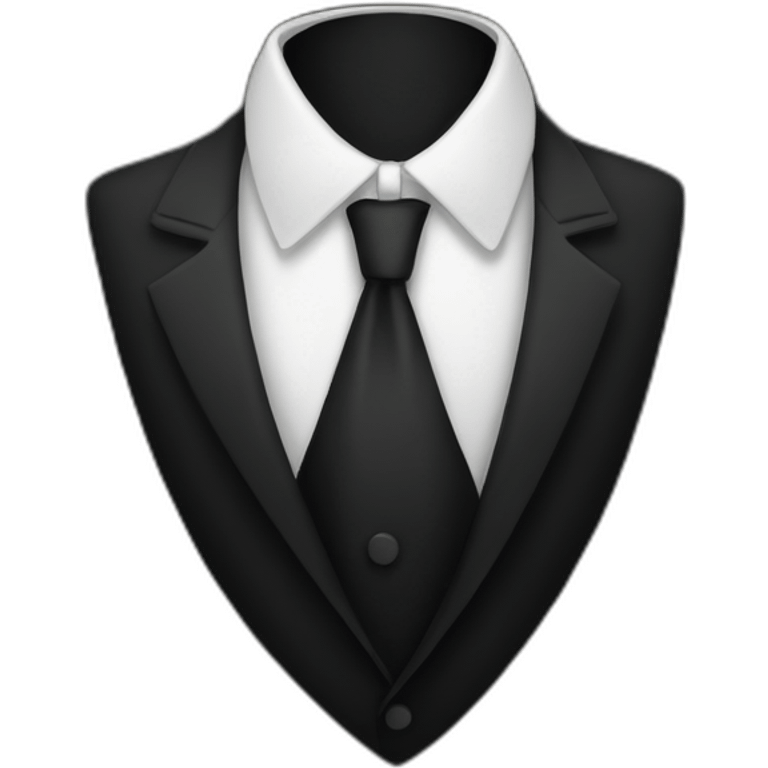 app logo with white tie and black suit basic emoji