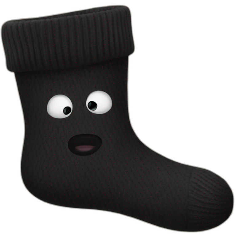 Black Stinky sock emoji