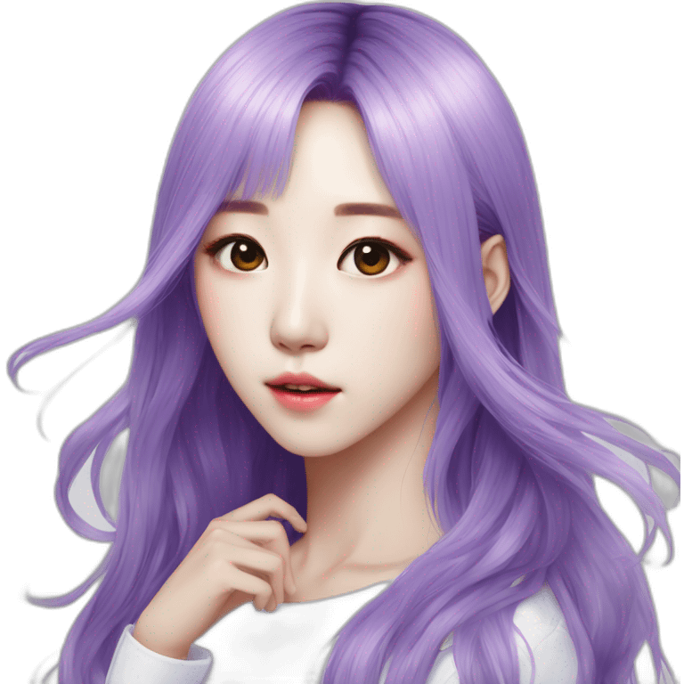 Moonbyul-purple-hair-hi emoji