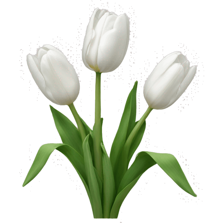 white tulips emoji