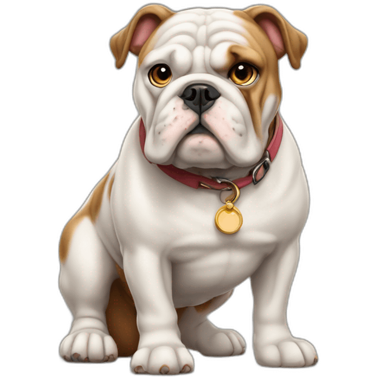 Dog Bulldog full-height emoji