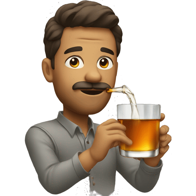 taking a sip of whisky emoji