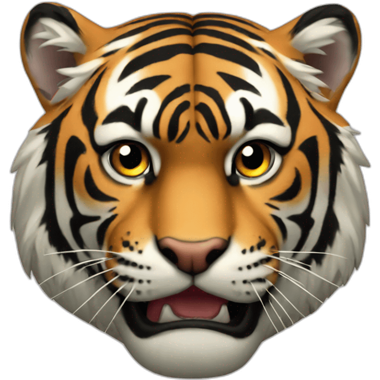 Un tigre agressif emoji