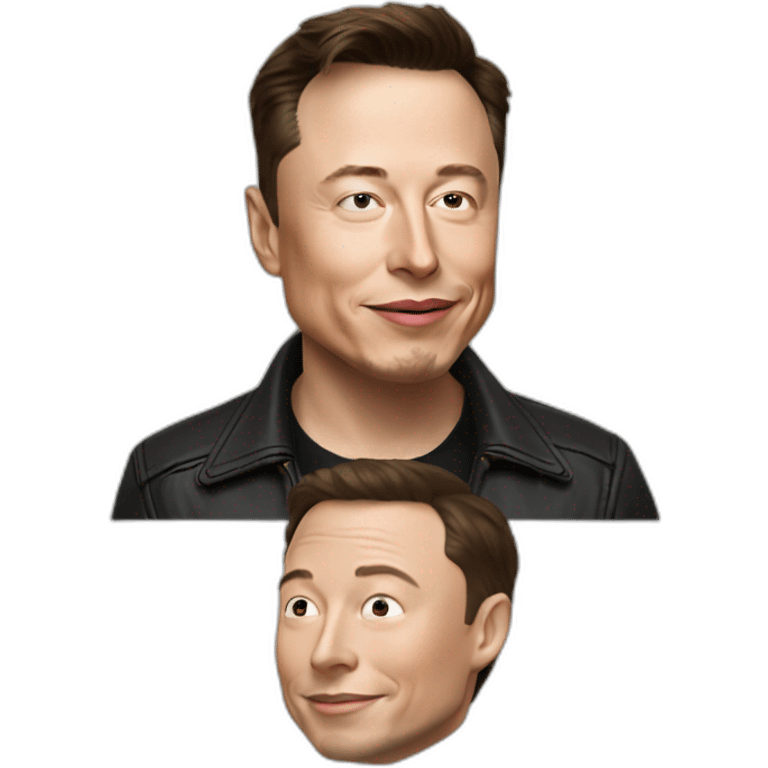 Elon musk With an edgarcut emoji