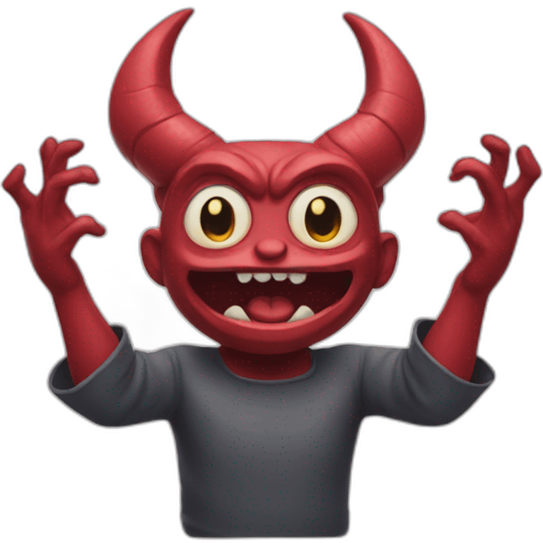 Demon with hands out emoji