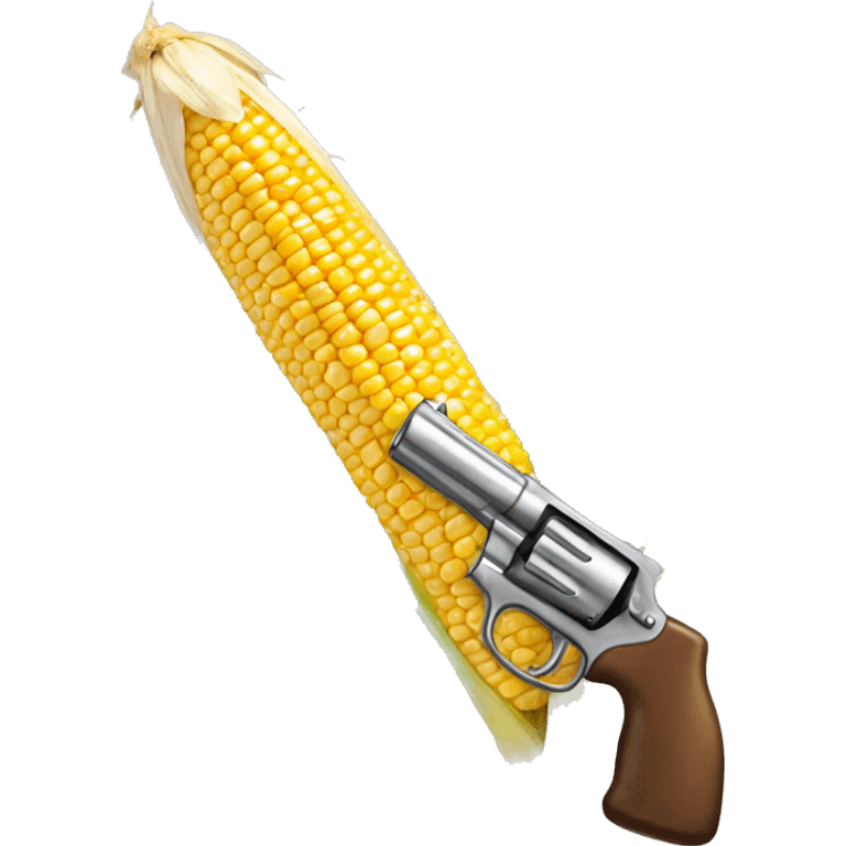 ear of corn holding a gun emoji