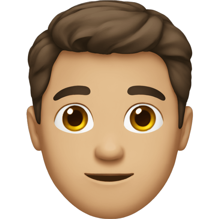 Brunette male emoji