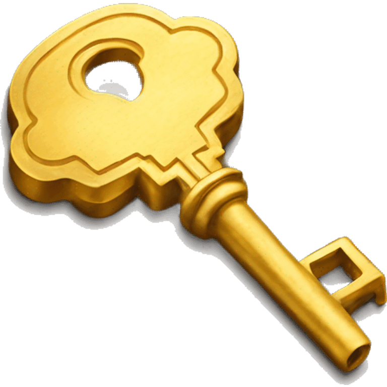 Vintage gold key emoji