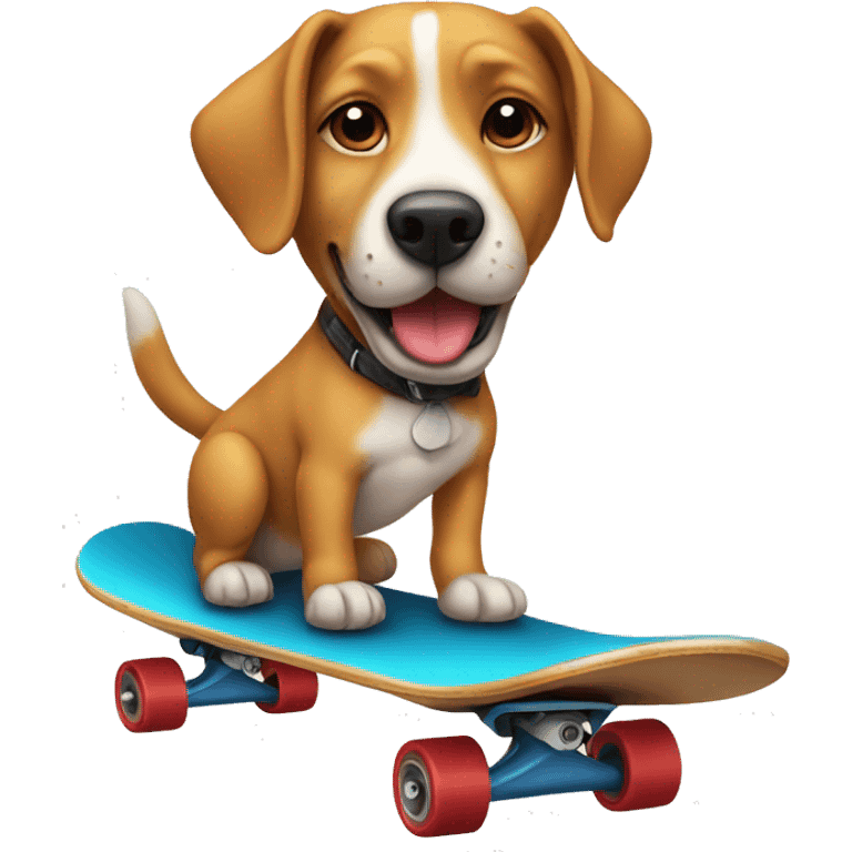 Dog on skateboard emoji