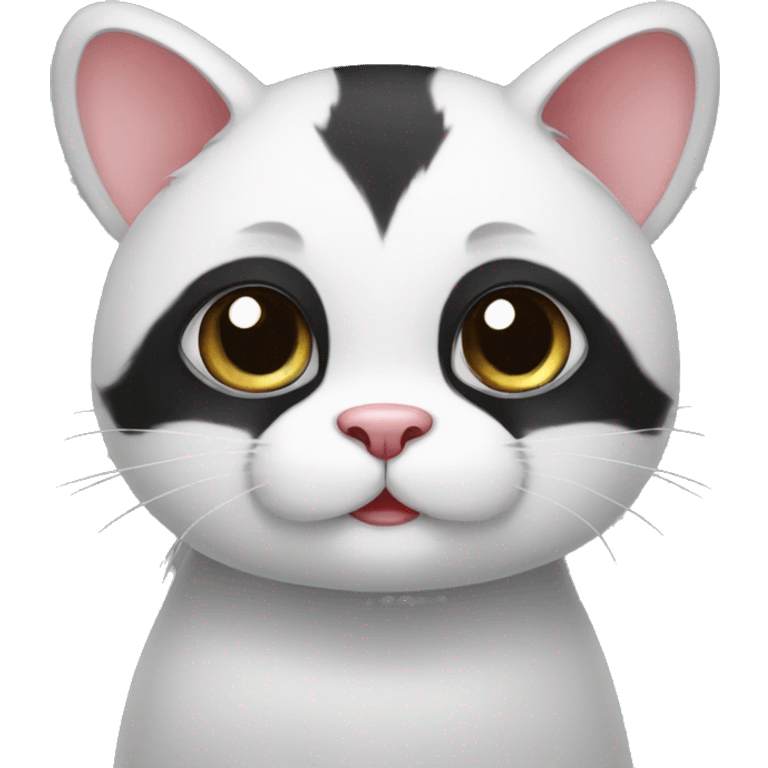 cute panda-cat-hybrid emoji