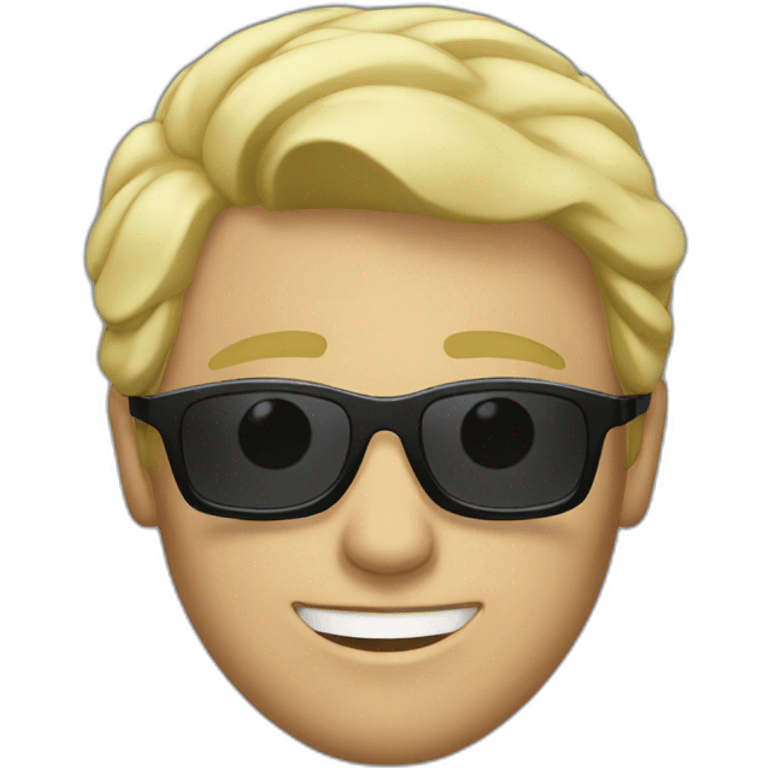 blonde male with sunglasses emoji