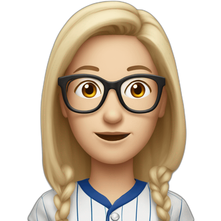 Mom Mets fan with glasses emoji