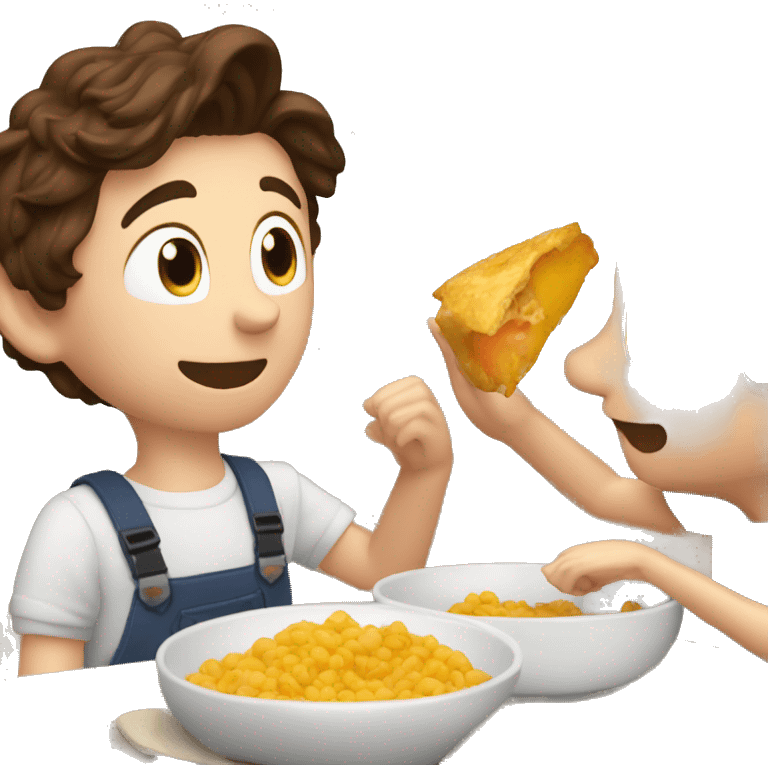 Tom Holland qui mange des pâtes  emoji