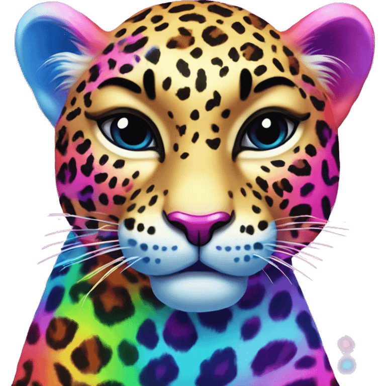 lisa frank rainbow leopard emoji