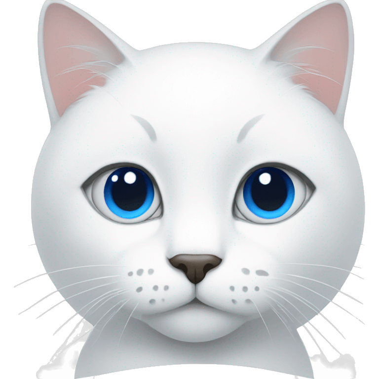 White cat with blue eyes  emoji