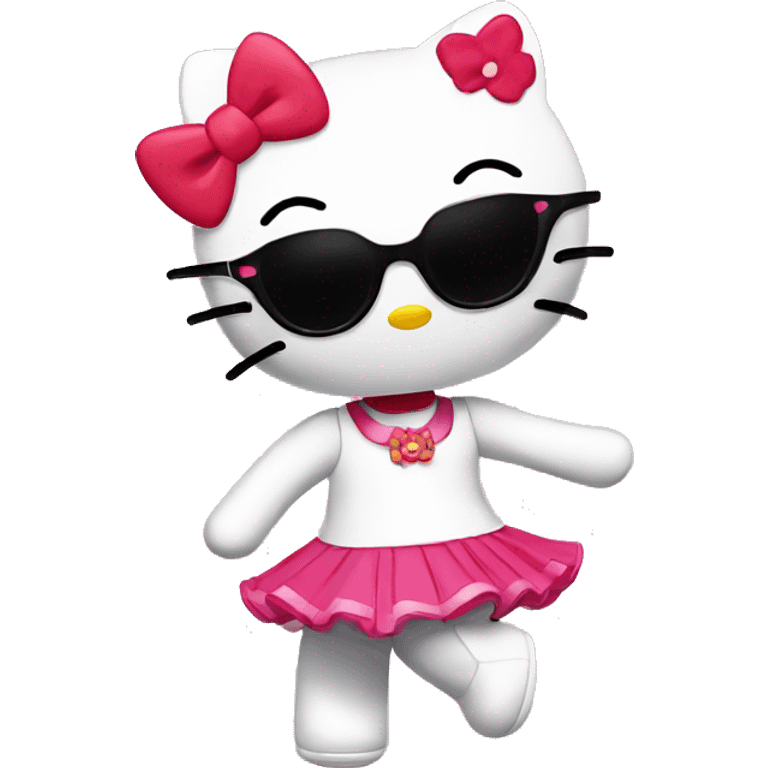 Hello Kitty qui danse la Macarena emoji