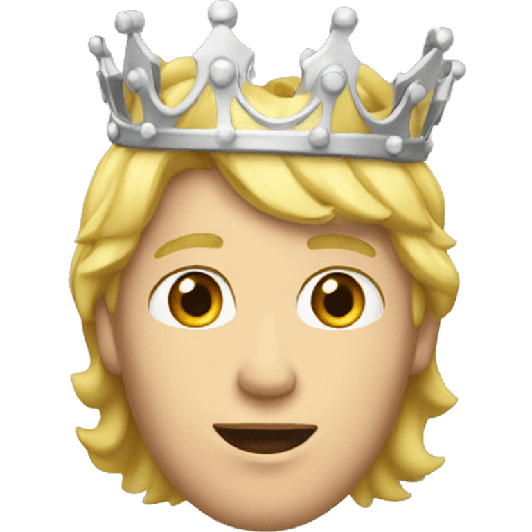 a blond man with a crown  emoji