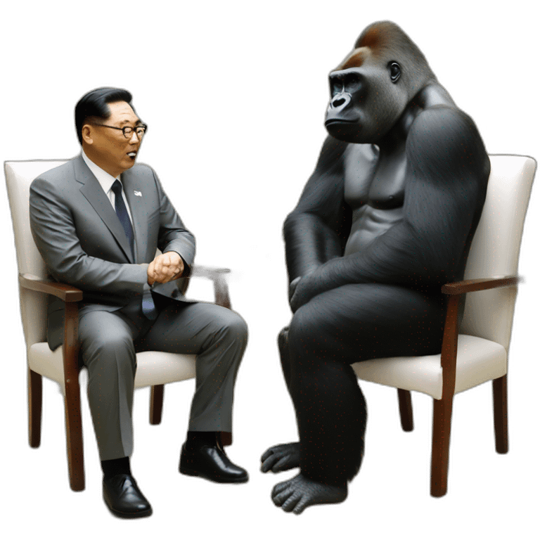 Gorilla meeting Kim yong un emoji