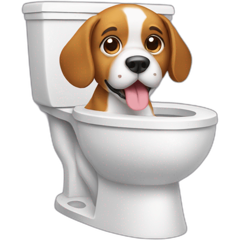 Dog in toilet emoji