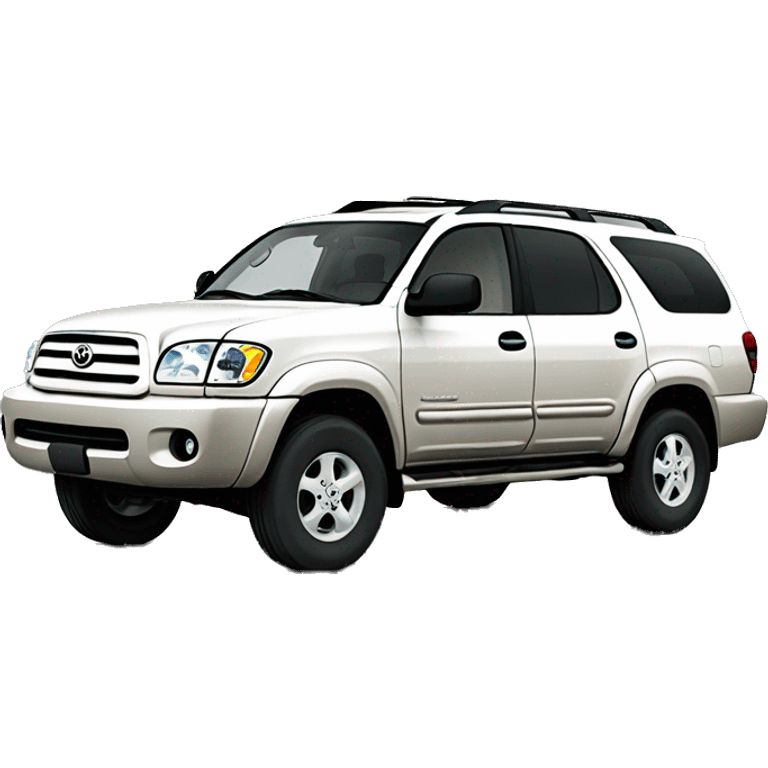 White 2004 Toyota sequoia  emoji