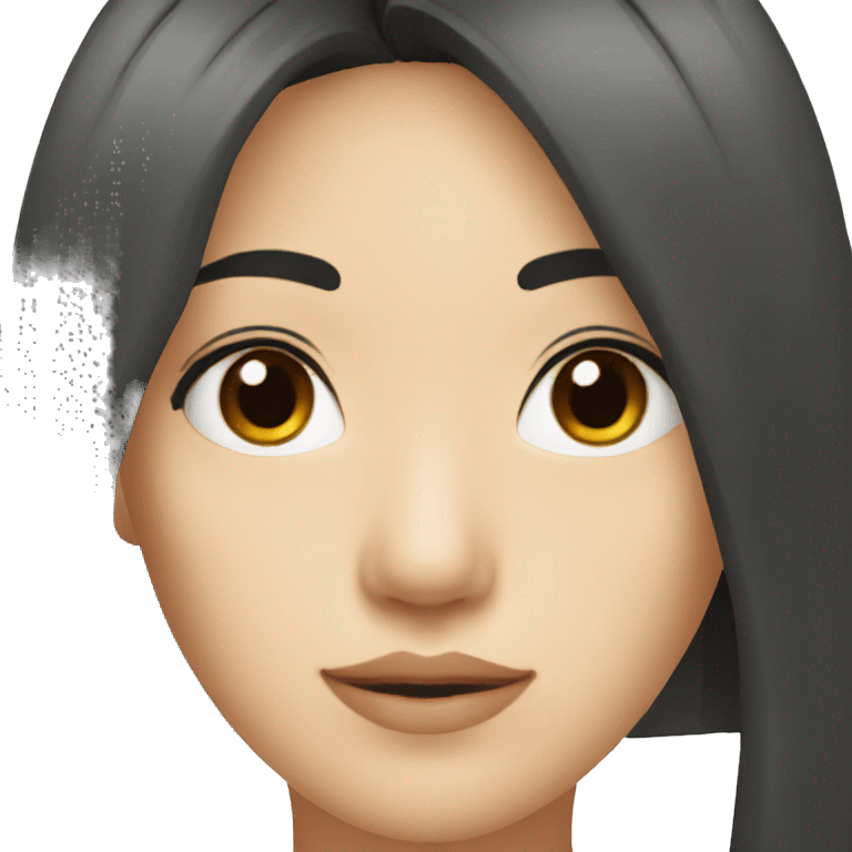 a asian woman with hazel eyes and black hair emoji