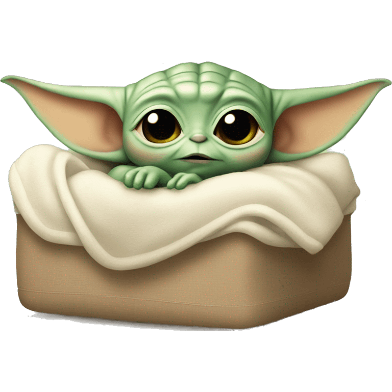 Baby yoda going to sleep emoji