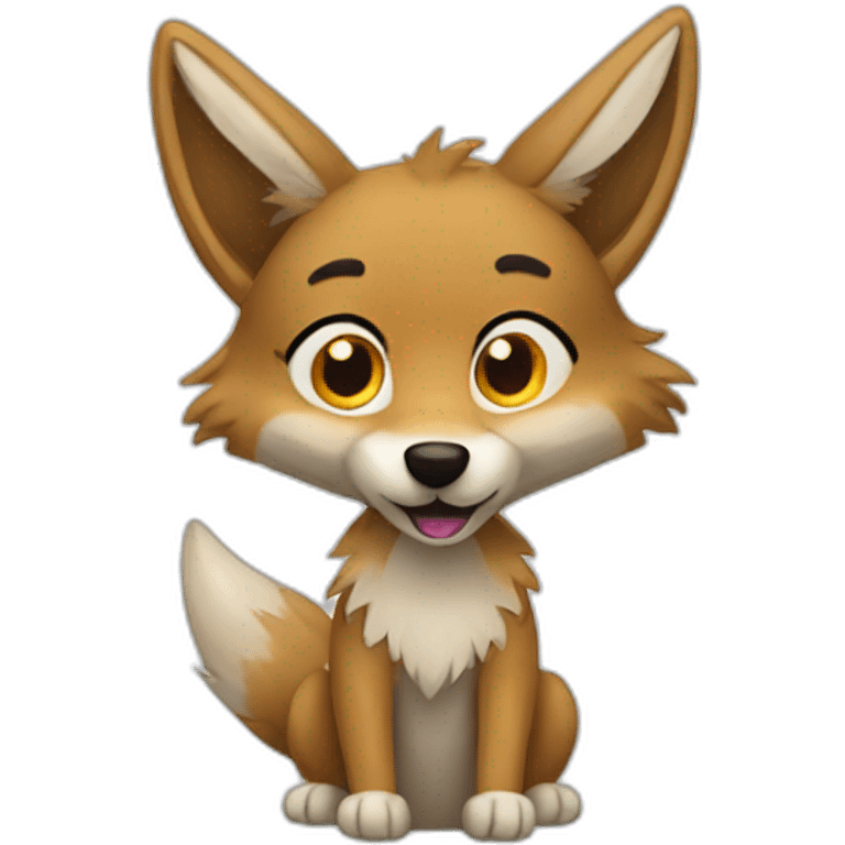 furry cute coyote emoji