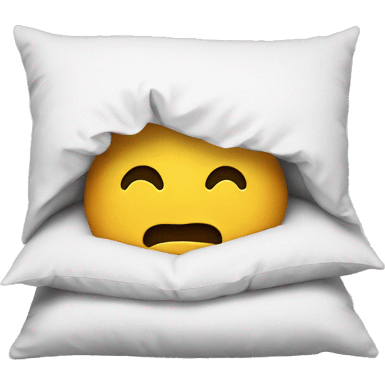 cartoon head buried in pillow emoji