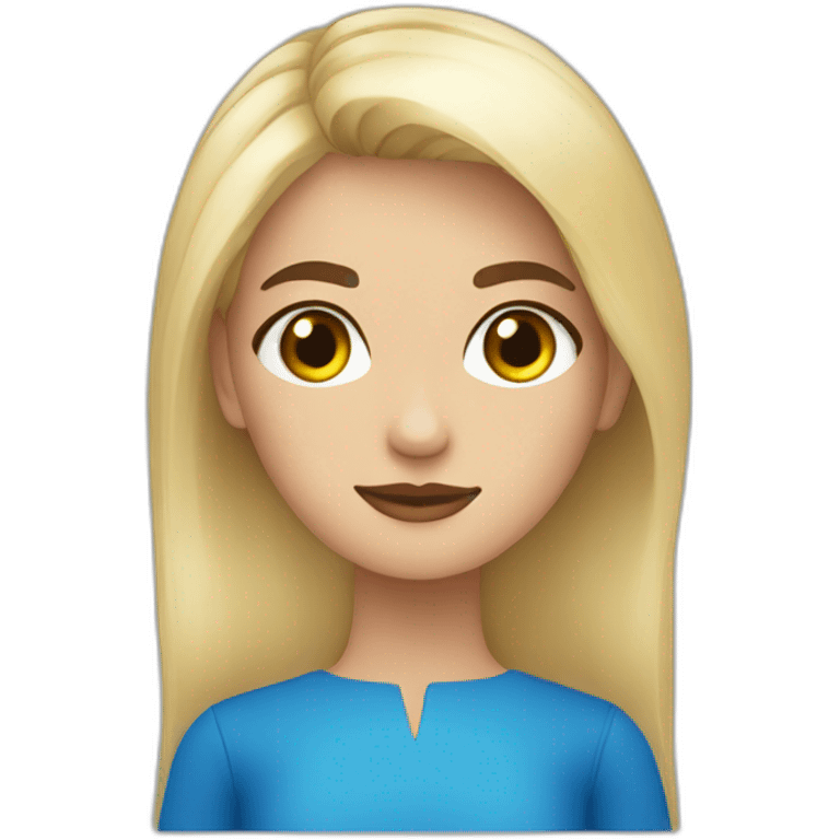 novia rubia ojos azules emoji