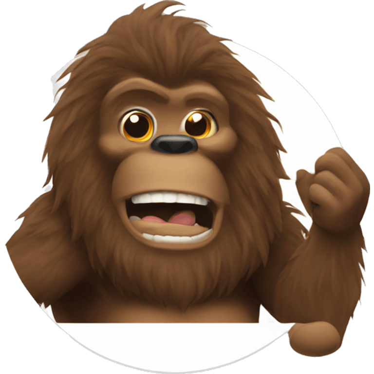 Bigfoot saying good morning  emoji