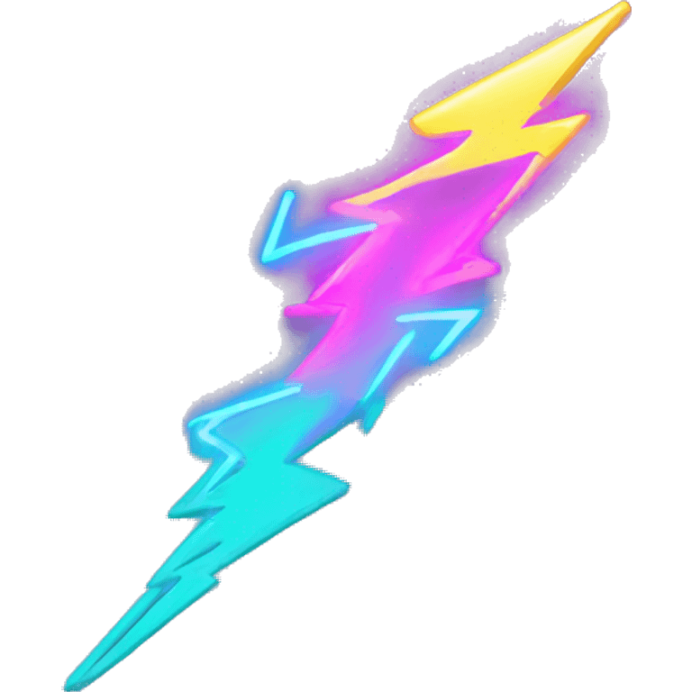 neon glowing lightning bolt emoji