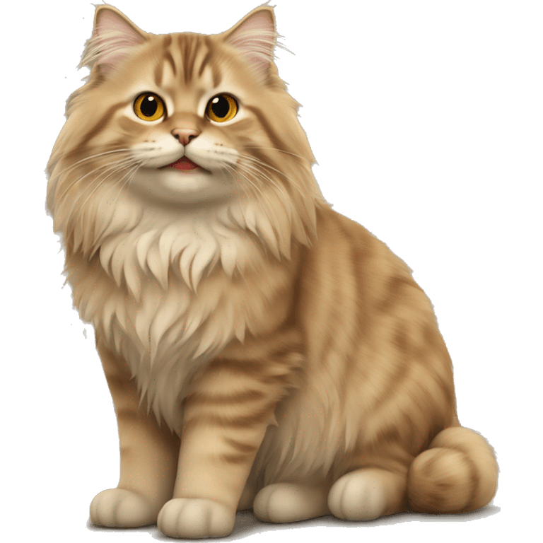 Siberian cat light brown  emoji