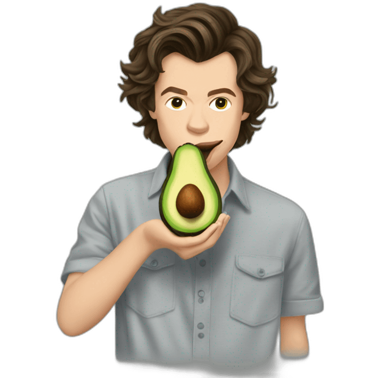 harry styles eating an avocado emoji