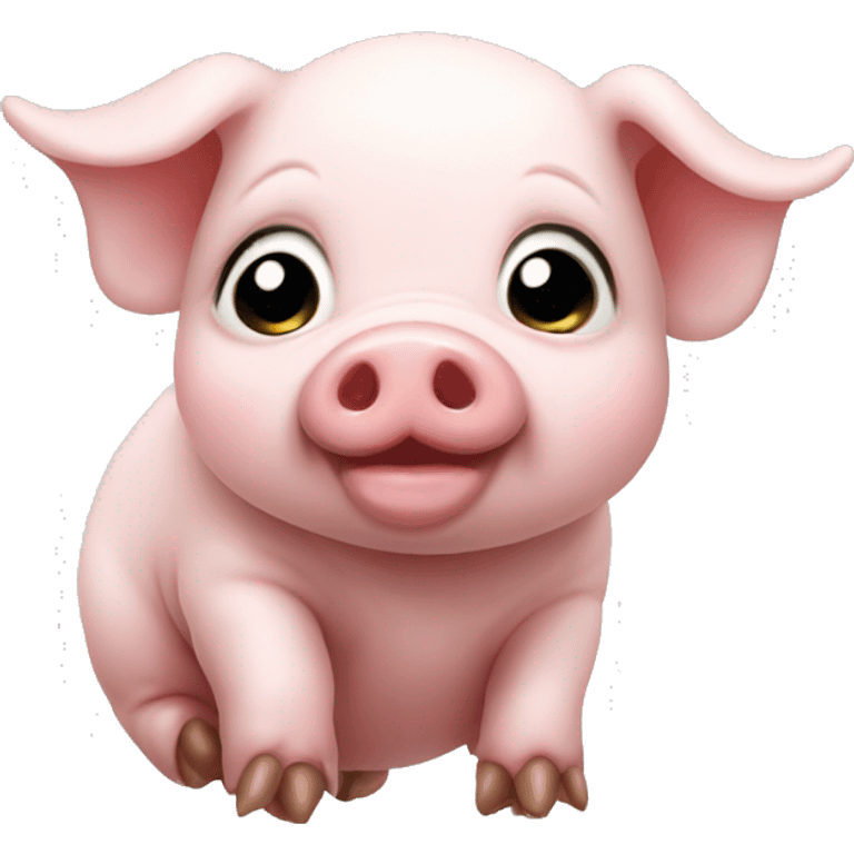 Baby pig with little wings emoji