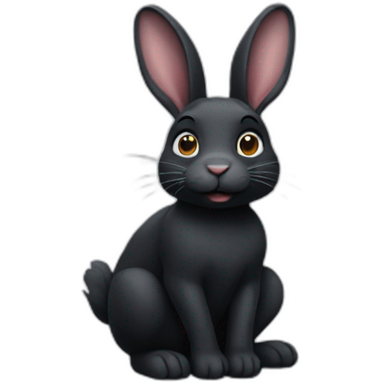 black rabbit emoji