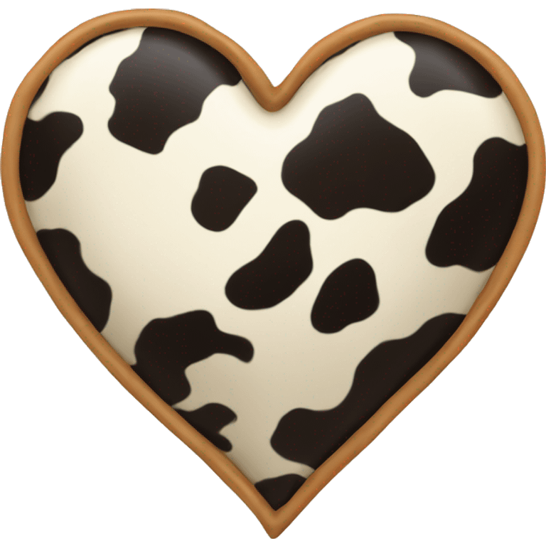 Cow print heart  emoji