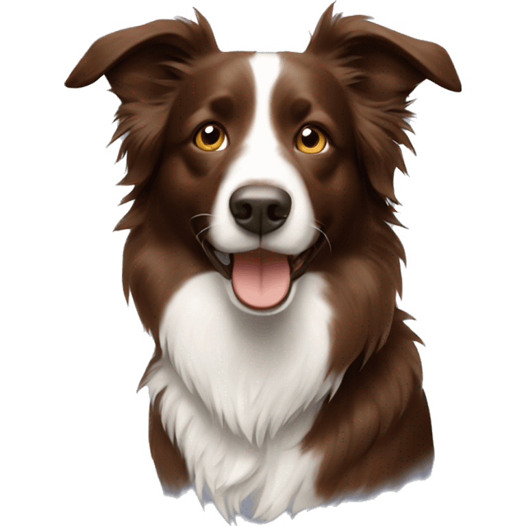 Brown border collie  emoji