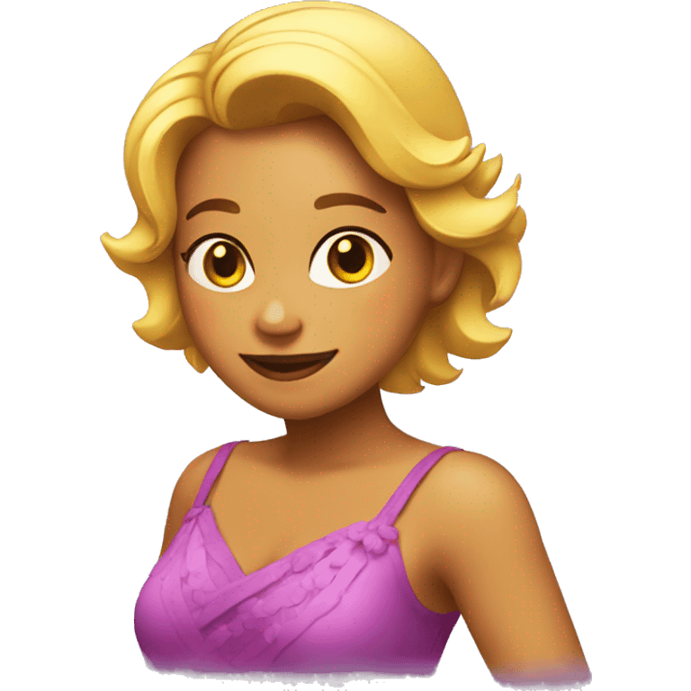 chica festejando emoji