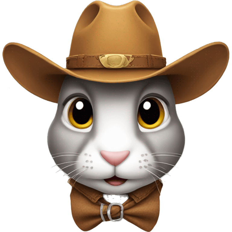 Rabbit with cowboy hat emoji