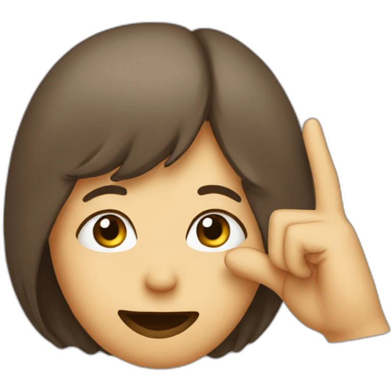 person putting their index finger on their nose emoji