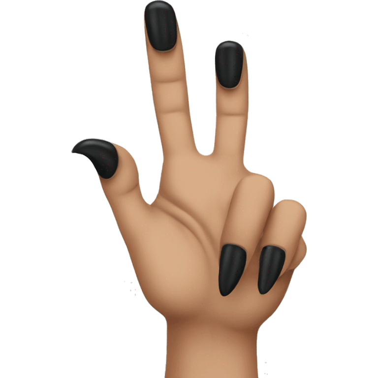 Witch's hand with black manicure thumbs up  emoji