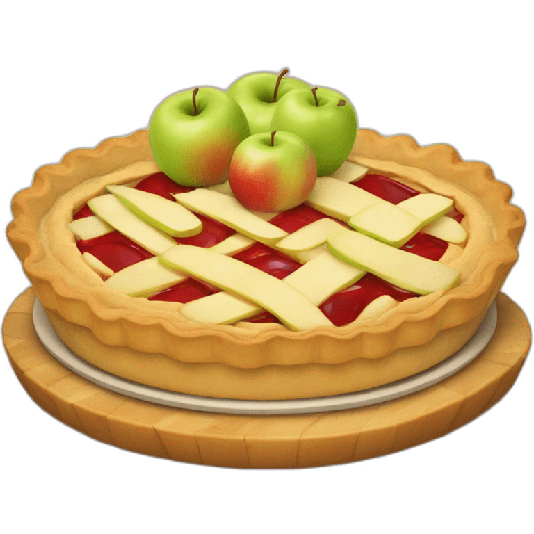 pie with apple slices on top emoji