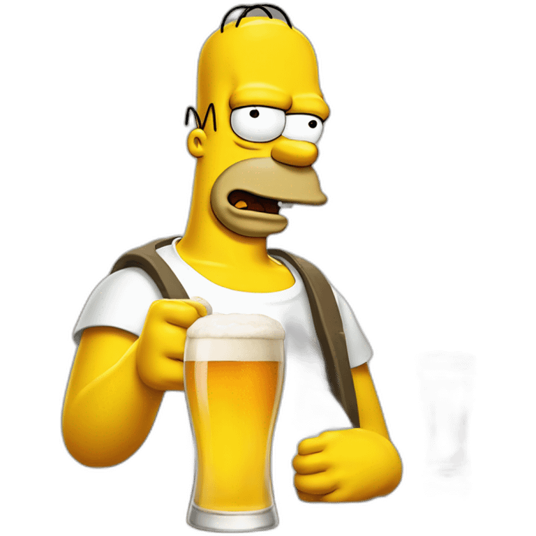 homer simpson drinks beer emoji